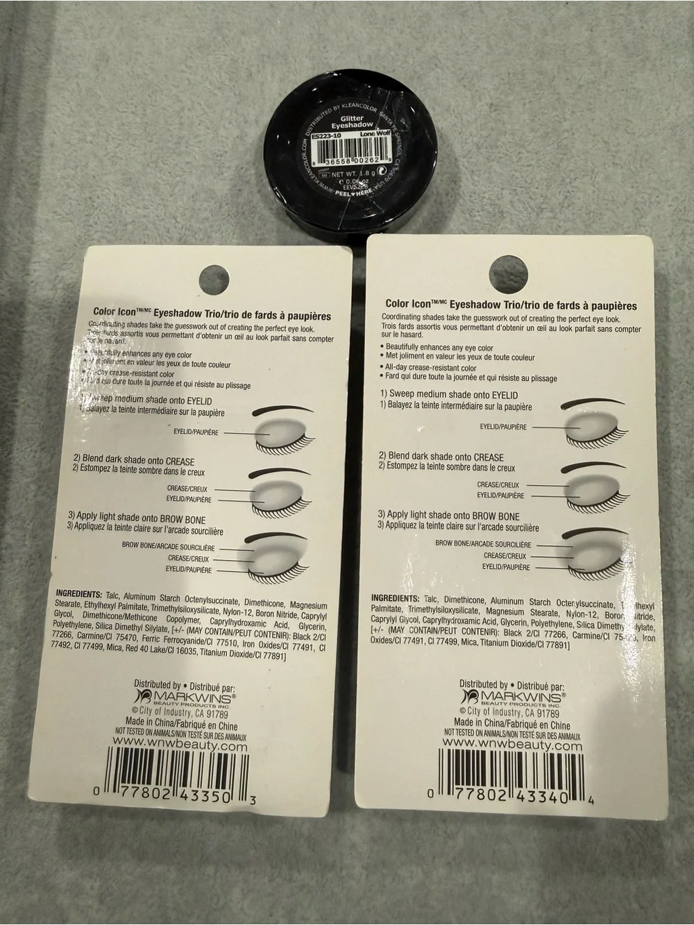 3 piece bundle lot Wet n Wild Neutral Eyeshadow Trios Blue glitter cute beauty